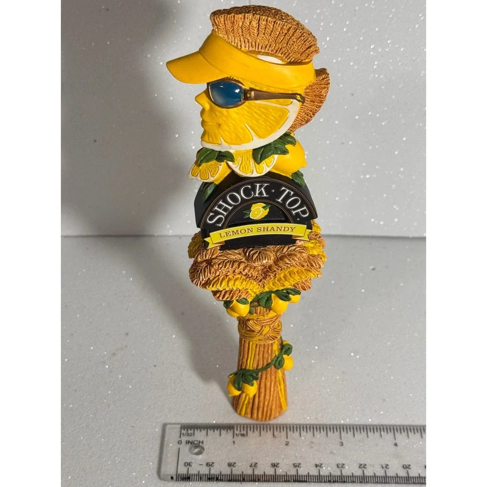 Shock Top Lemon Shandy Beer Tap Handle Figural Mohawk Lemon Sunglasses 11.5 Inch